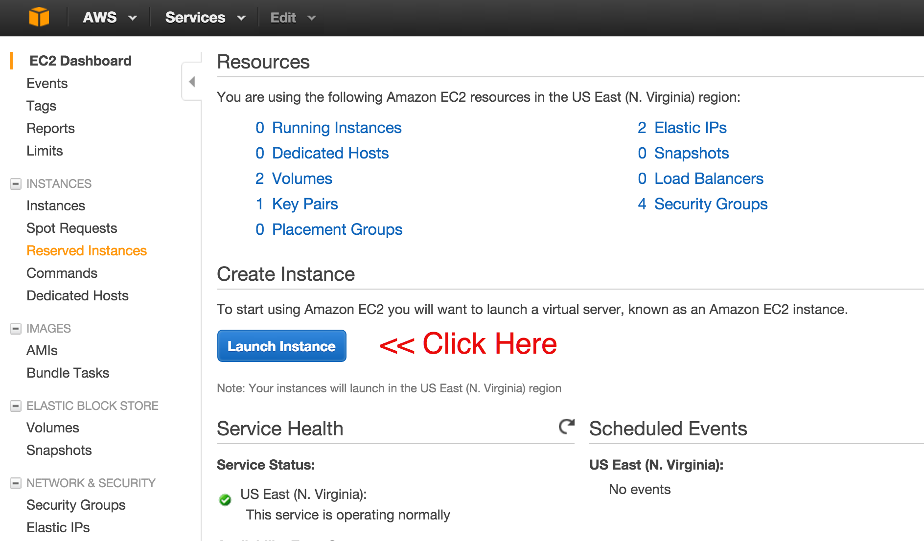 Launch Instance